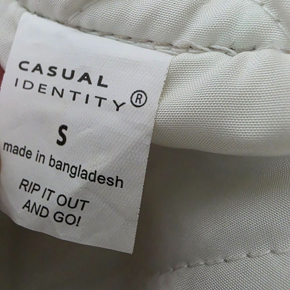 Casual Identity Reversible White & Brown Animal Print Faux Fur Zip Vest S - Picture 12 of 15